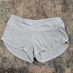 Lululemon Gray Speed Up Shorts Size 2